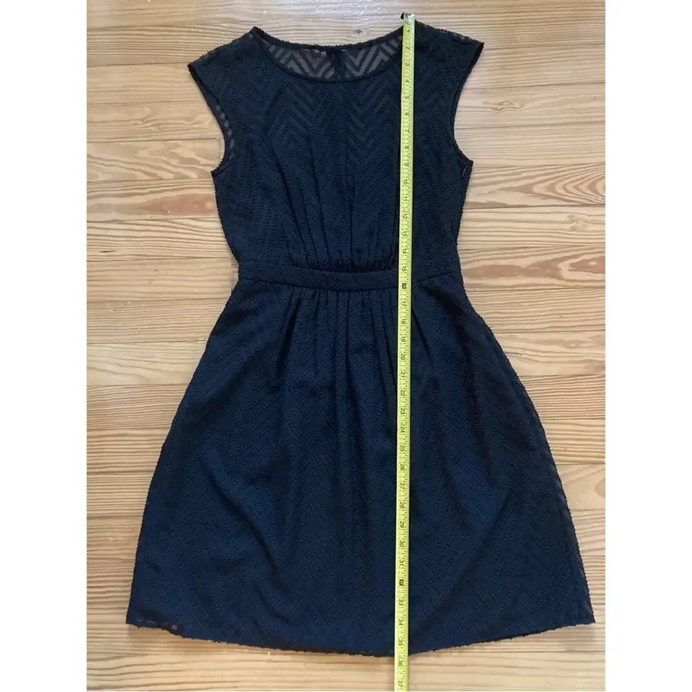J.Crew Sleeveless Chiffon Dress Black Size 0